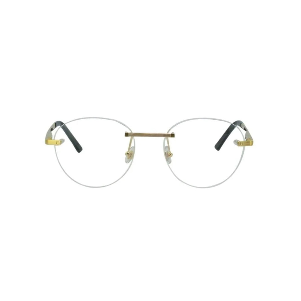 Cartier CT0109O-003 Gold Round Metal Unisex Eyeglasses