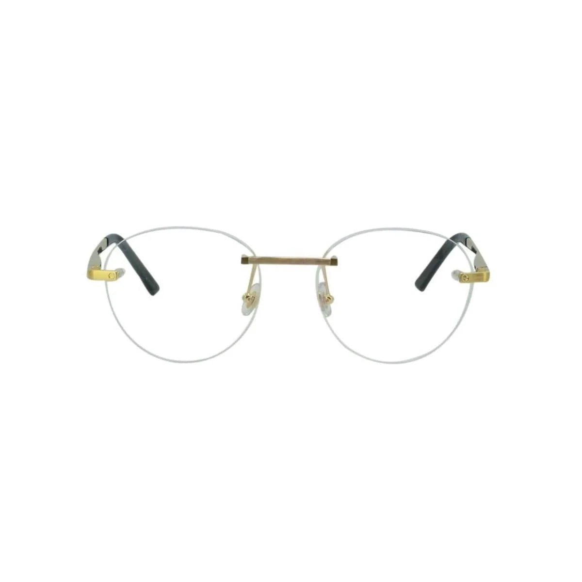 Cartier CT0109O-003 Gold Round Metal Unisex Eyeglasses