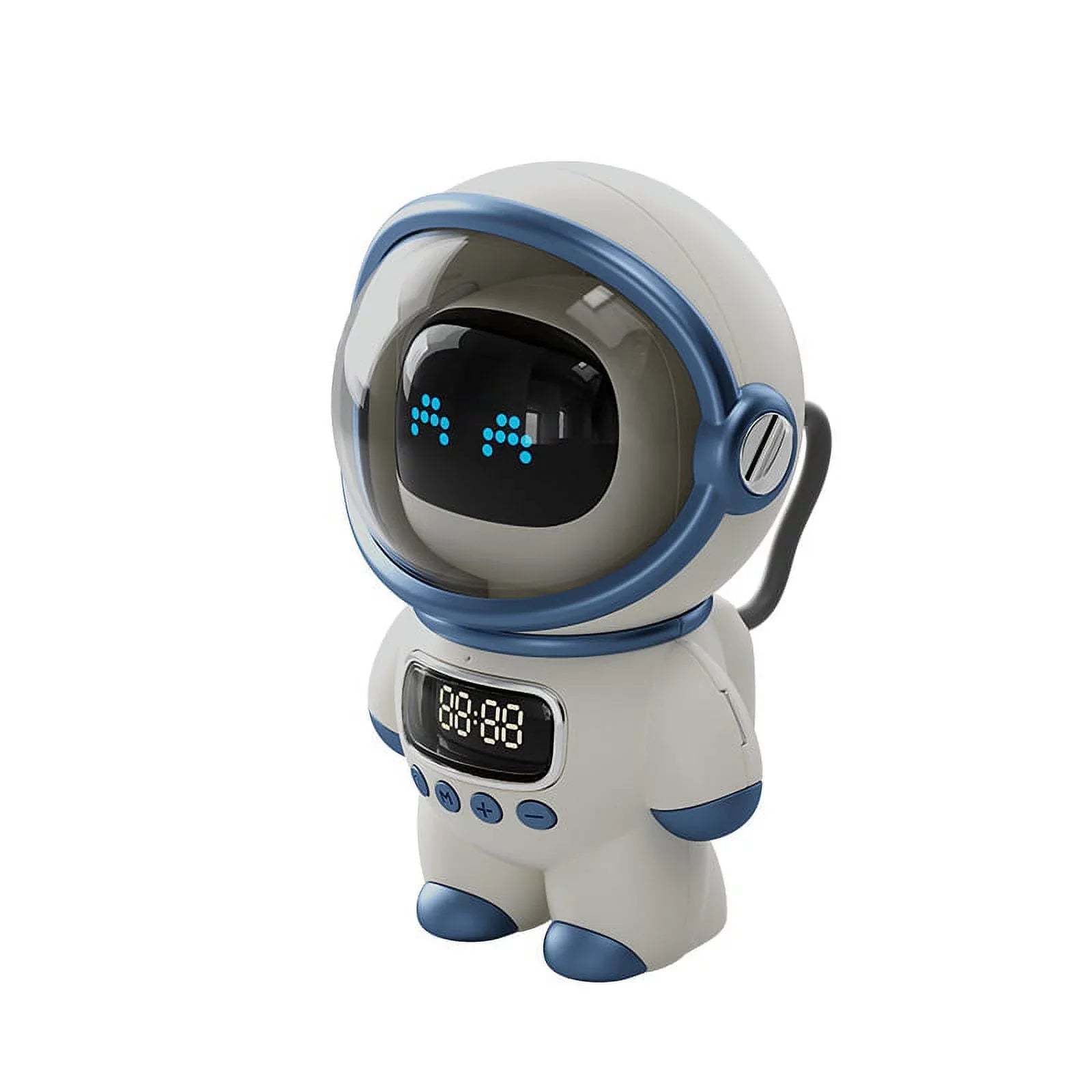 Astronaut-Shaped Smart Bluetooth Speaker with Clock, Alarm,  Radio, Sleep Night Light and  Card Support