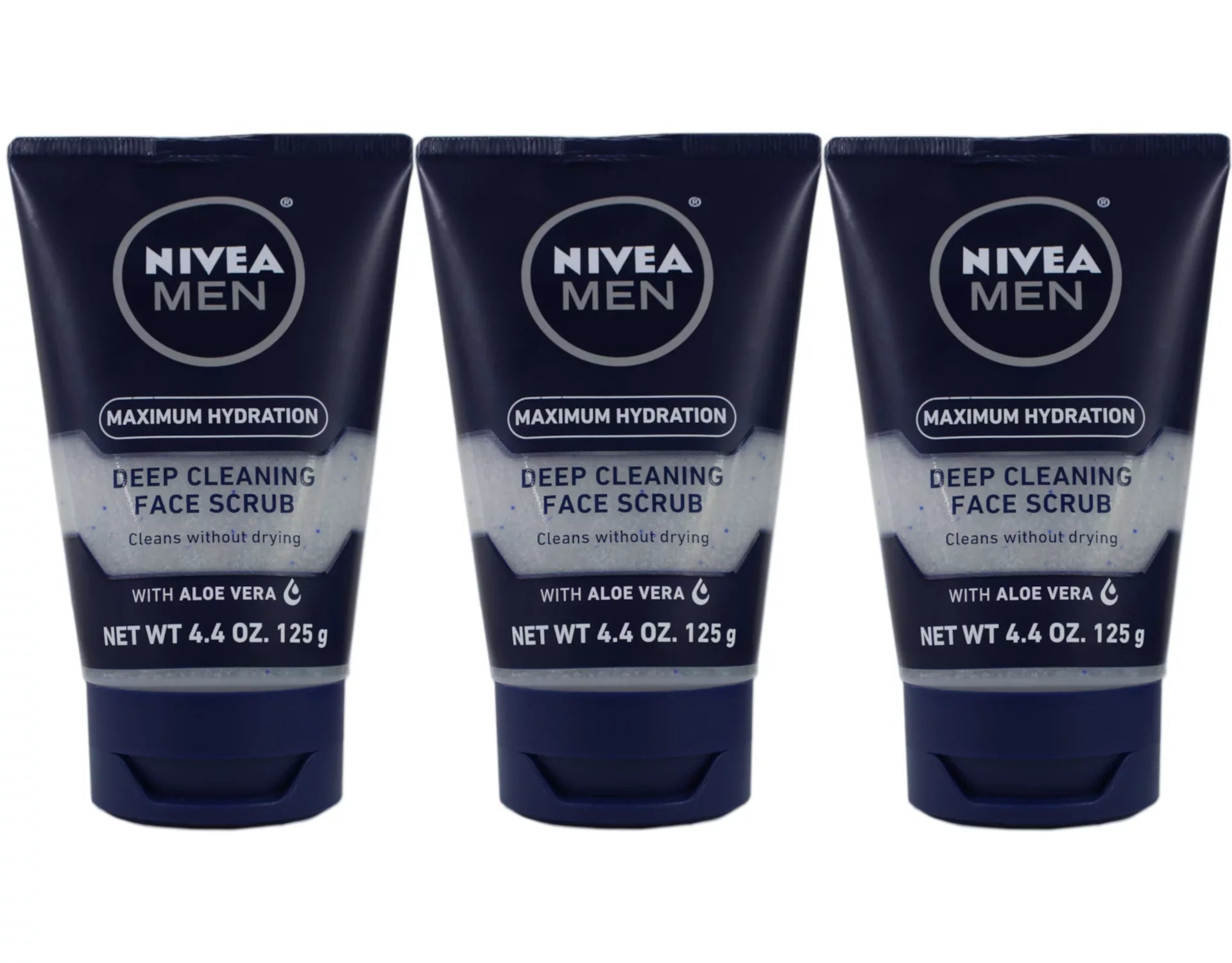 3 Pack - Nivea for Men Energizing Face Scrub 4.4 oz (125 G) Each