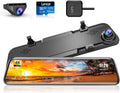 K17 Dash Cam 4K  12" Rear View Mirror Camera 2160P Ultra  Front and Rear Night Vision Parking Assistante 64GB Card