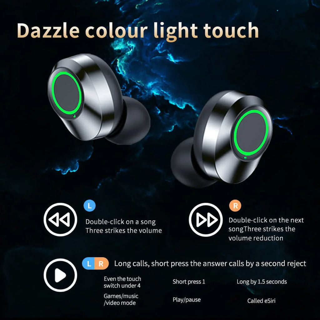 Wireless V5.3  Pro Earbuds Compatible with your Samsung Galaxy S22+/ 5G/Plus/Ultra IPX3 BlueTooth Water & Sweatproof /Noise Reduction & Quad Mic(Black)