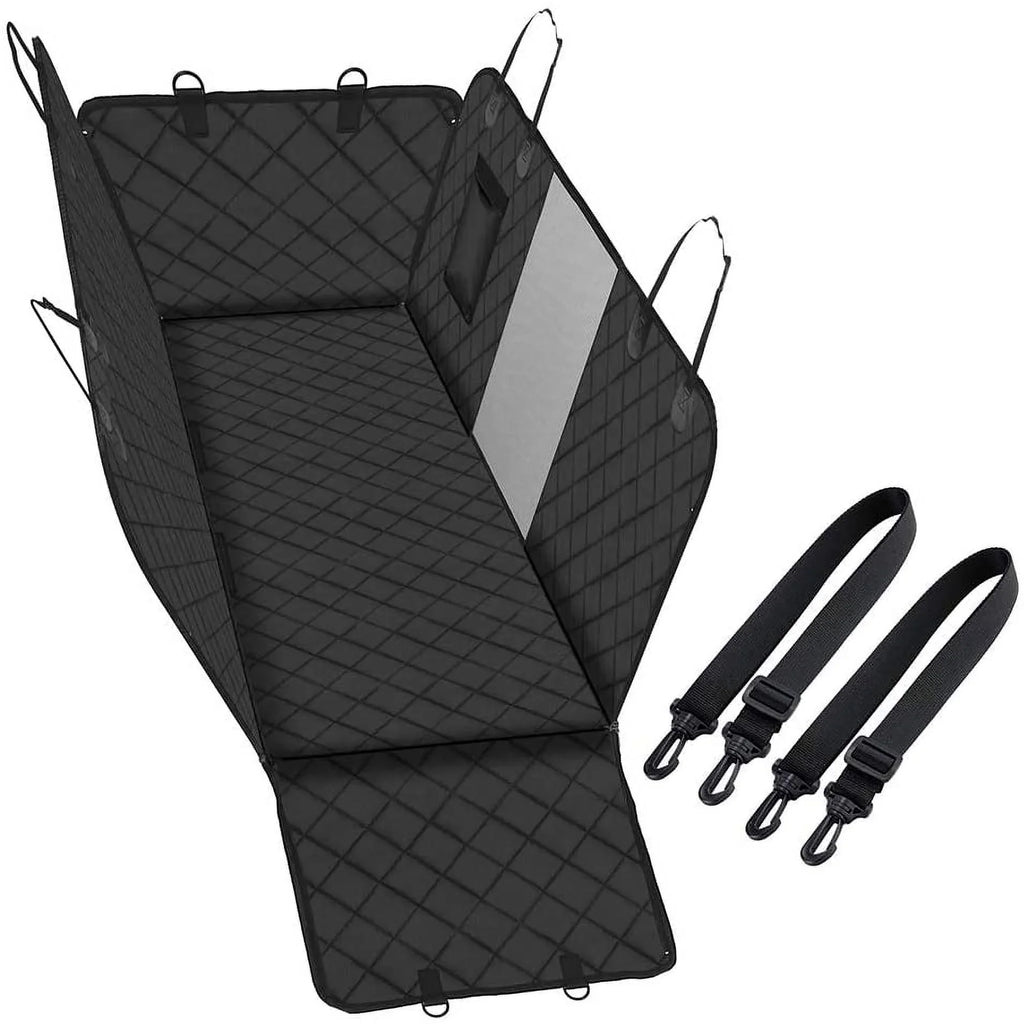 Dog Car Seat Covers with Mesh Window, Waterproof Dog Cover Back Seat, Scratchproof Dog Car Hammock Dogs Protection Cover for Cars SUVs & Trucks