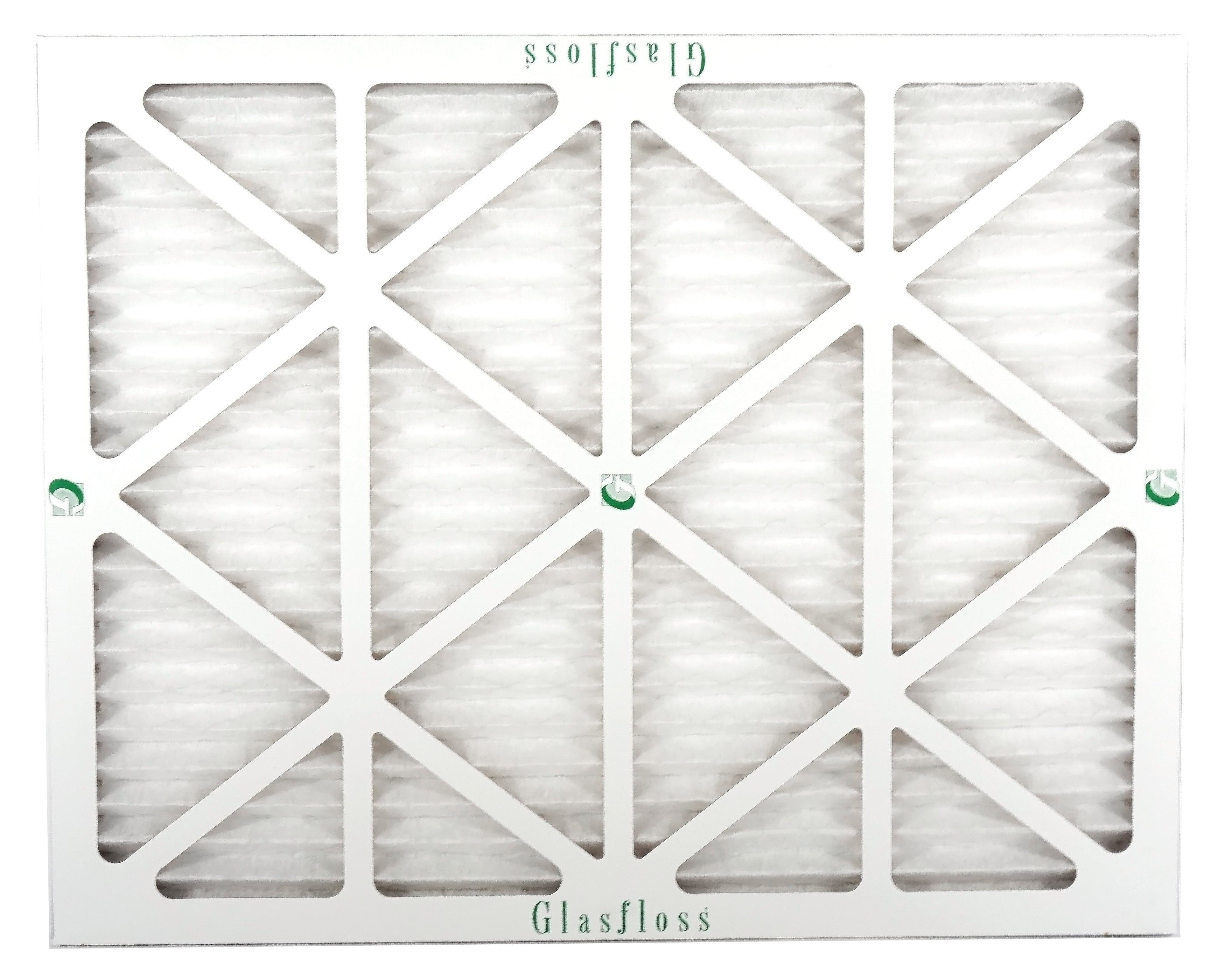 Glasfloss Air Filter 14x25x2 - 2"  10 - (Pack of 6) - Pleated  or  Air Filter - Furnace Air Filter - Home or Office - Made In The .