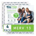 Filti 7500 Pleated Home  Furnace 16x25x1  13 Air Filter (4 Pack)
