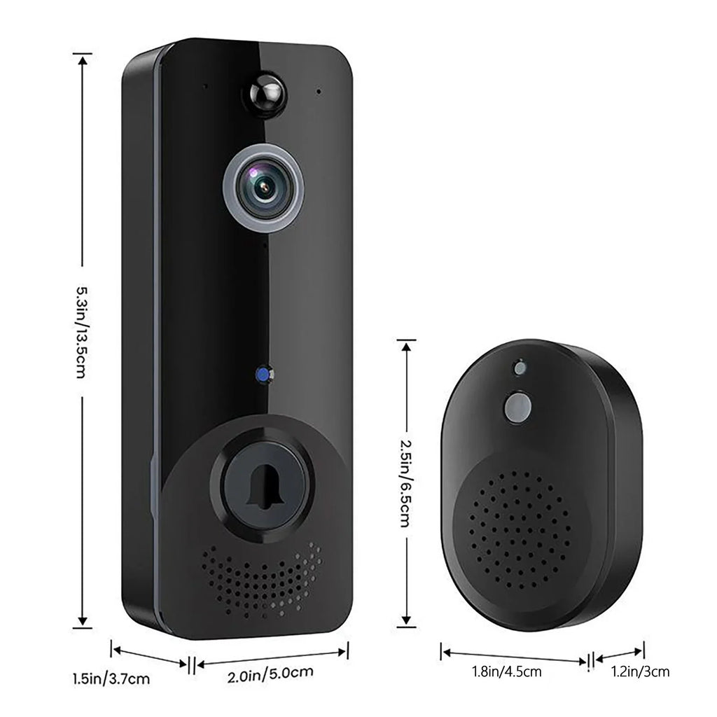 Smart Home Hub Doorbell Camera Wireless WiFi Video Doorbell With Chime 2 Way Audio Human And Motion Detection Night Cloud Storage Real Time Alert For Home