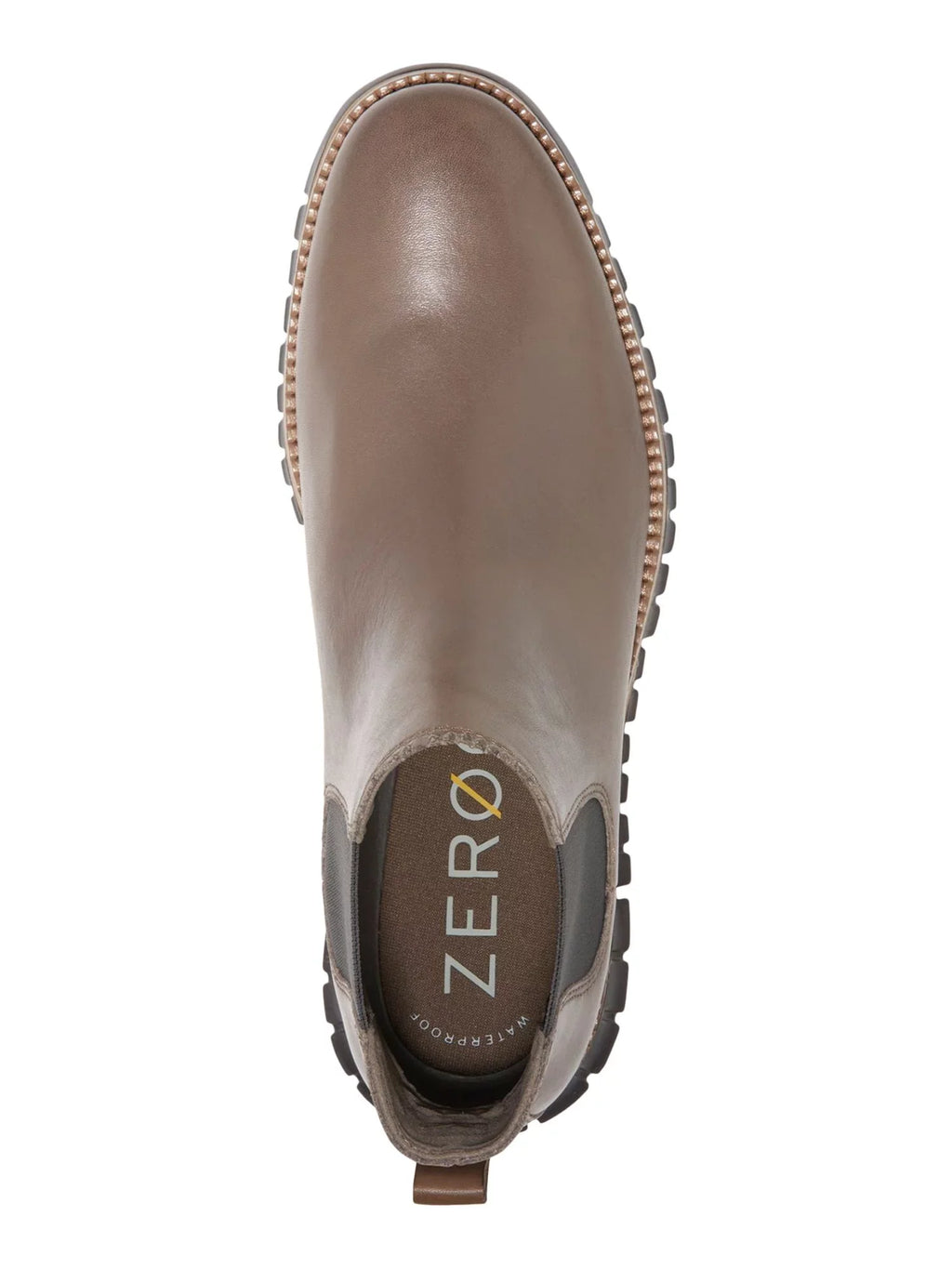 Mens Brown Waterproof Comfort Zerogrand Round Toe Wedge Chelsea 7 M