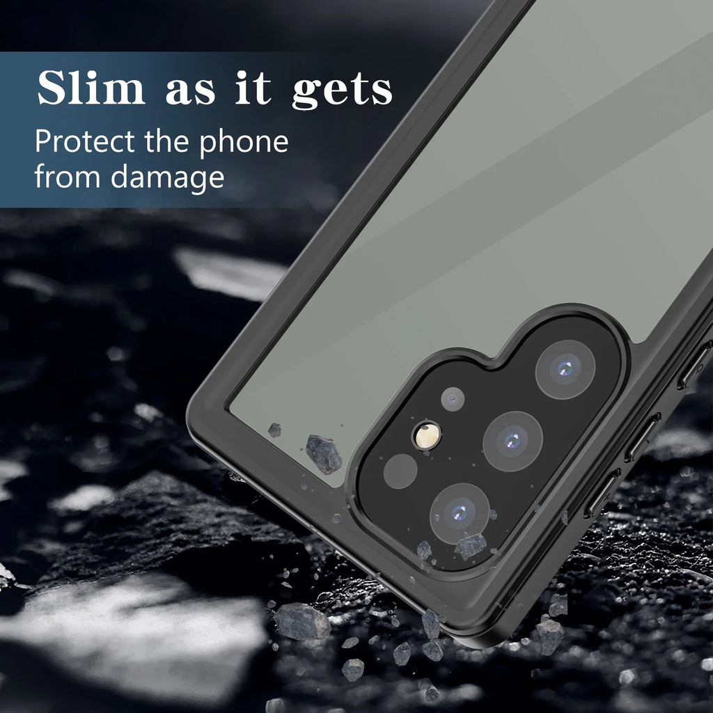 Cowithday Waterproof Case for Samsung Galaxy S24 Ultra 5G Phone 2024, with Screen Protector 360° Full Body Heavy Duty Military Protection Shockproof IP68 Underwater Cover for Galaxy S24 Ultra, Black