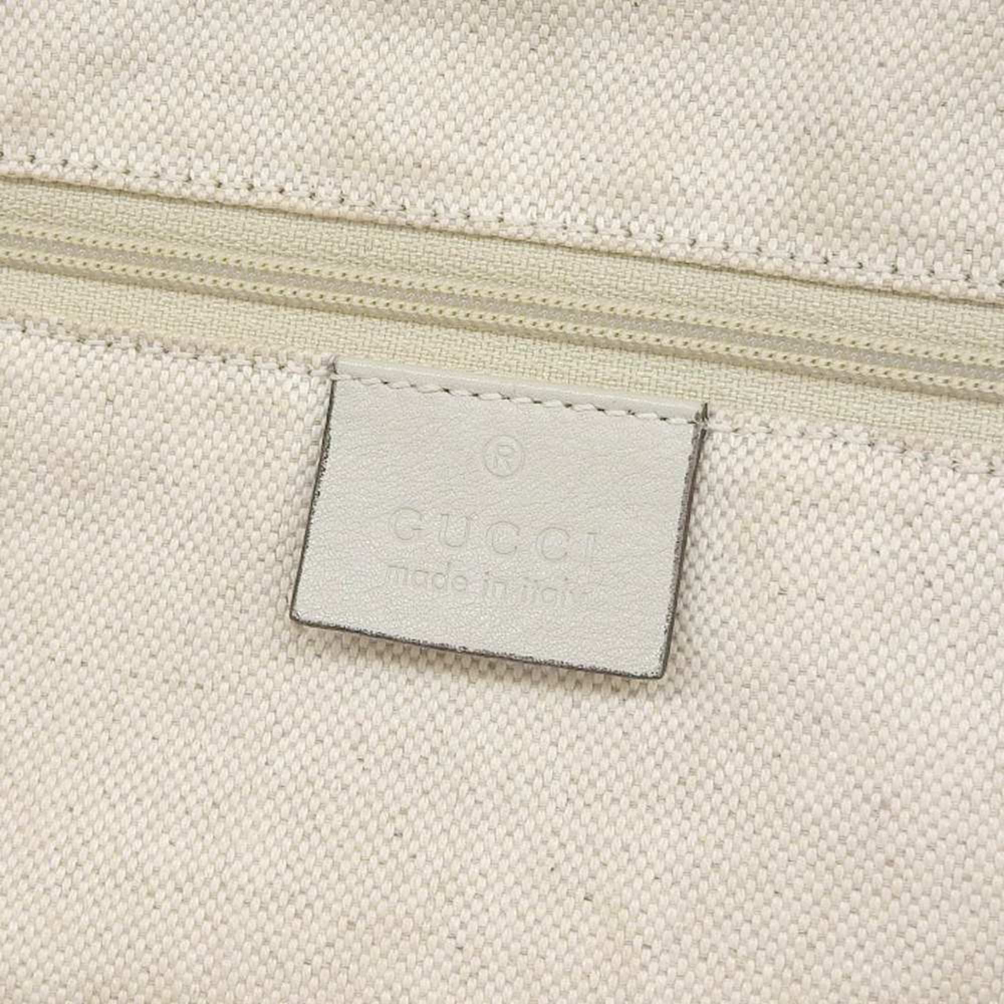 Pre-Owned Gucci  handbag tote bag  canvas leather beige 223974 506631 (Good)