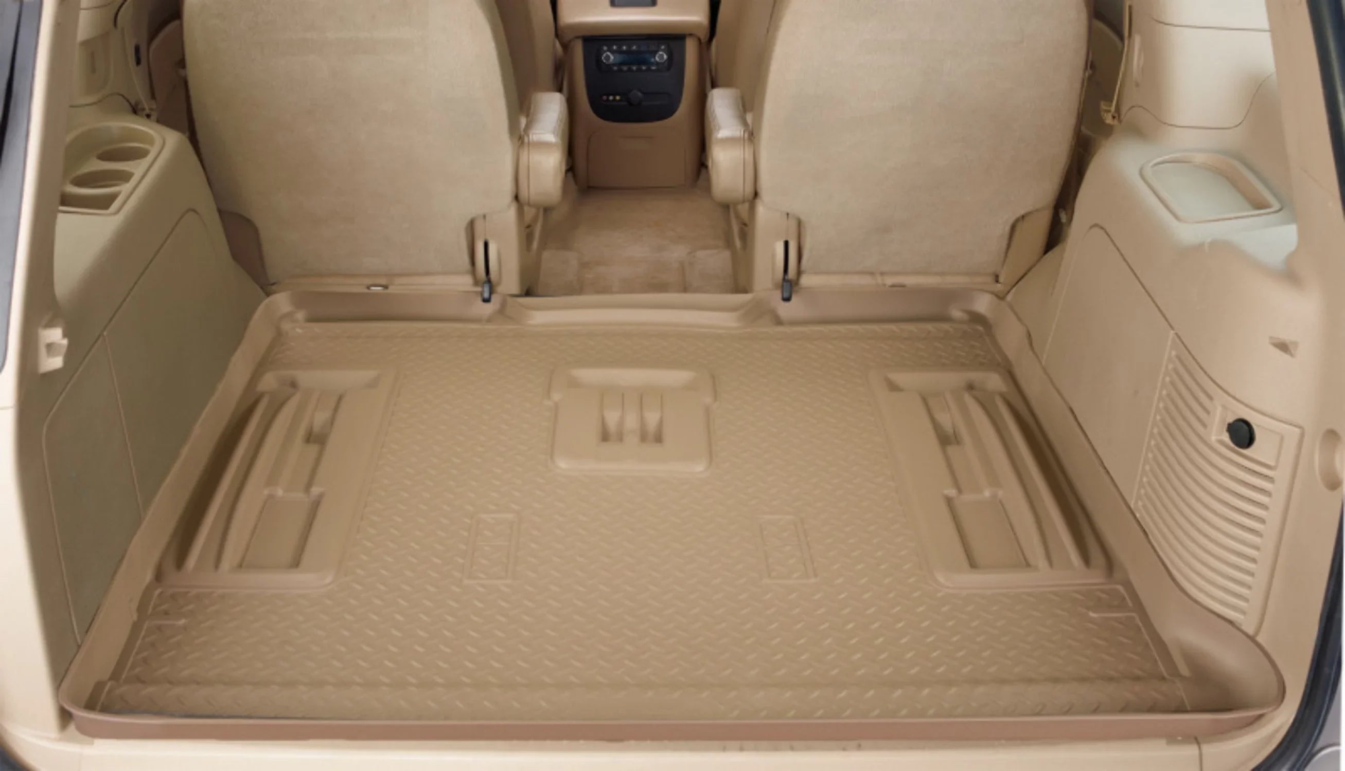 Husky by RealTruck Classic Style Series Cargo Liner Black Compatible with 11-17 Jeep Wrangler 4 Door, 18 Jeep Wrangler  4 Door Compatible with select: 2011,2015-2018 Jeep Wrangler Unlimited