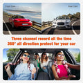 3 Camera Dash Cam 1080P Front and Inside with  Vehicle 64G