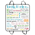 Family Rules Educational Pet Car Seat Cover Dog Car Seat Mat Hammock Cargo Mat Trunk Mat For Cars Trucks and  54x60 inches