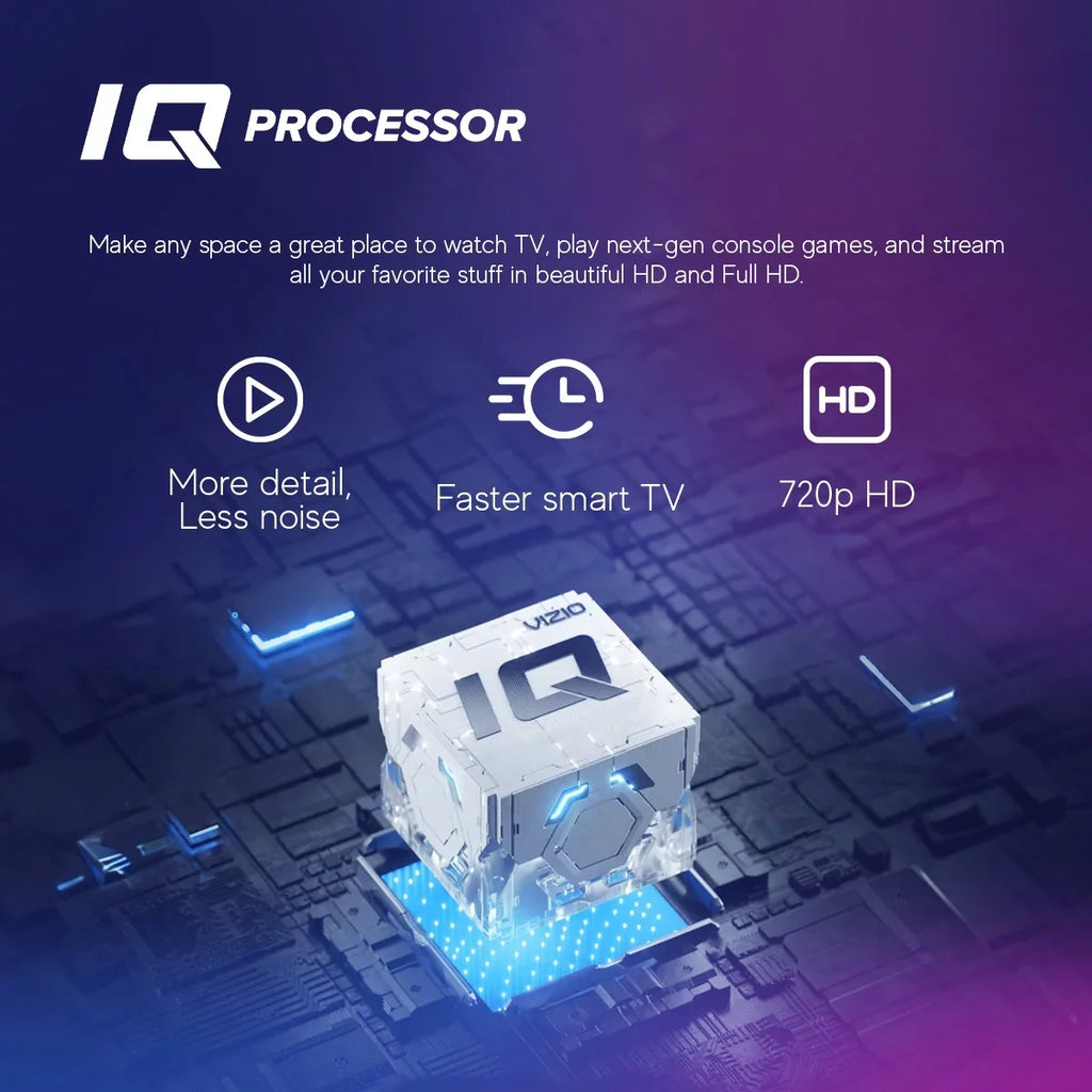 Restored  32 Inch D Series Class  720p Smart    Processor, V-Gaming Engine, with AirPlay and Chromecast Built-in + Free Wall Mount (No Stands) - D32H-J09 (Refurbished)