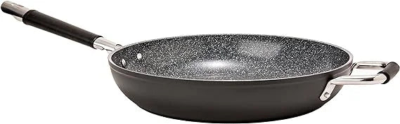DaTerra Cucina Professional 13 Inch Nonstick Frying Pan | Italian Made Ceramic Nonstick Pan Sauté Pan, Chefs Pan, Non Stick Skillet Pan for Cooking, Sizzling, Searing, Baking and More