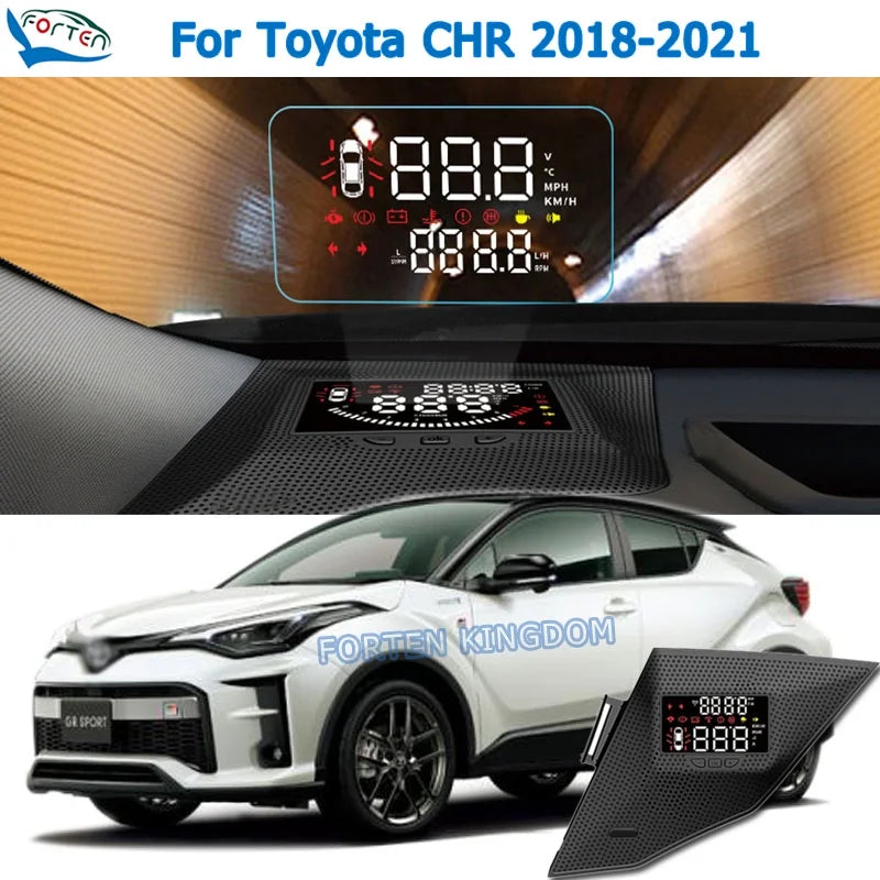 Car Electronic  Head Up Display Speedometer Projector For Toyota  C- 2018-2021 Safe Driving Screen Airborne computer left hand drive