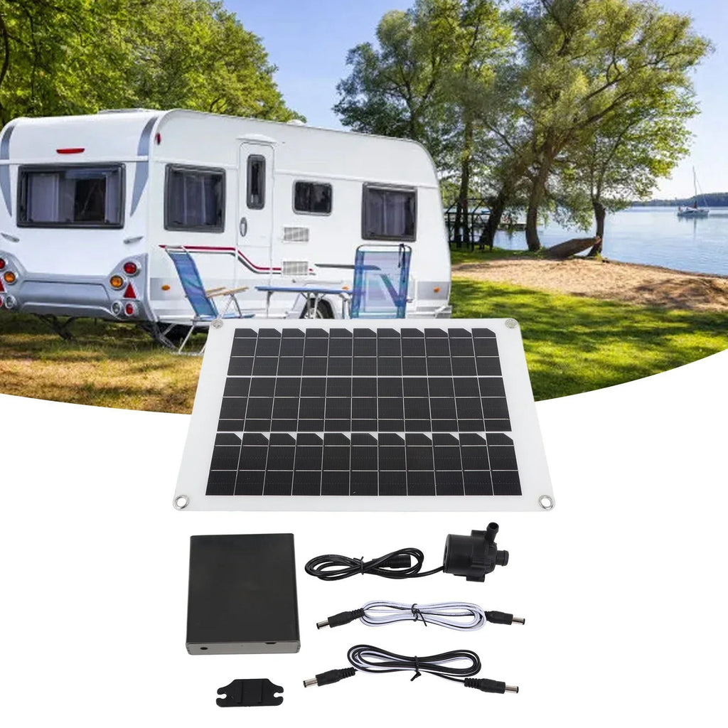 Goldmeet Solar Fountain Pump Kit 20W Panel Powered Water Submersible Low Noise 12V for Bird Bath Fish Pond Garden Hydroponic