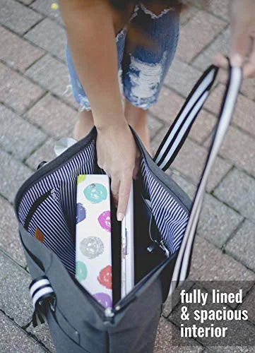 Plain Black Tessa Tote Bag