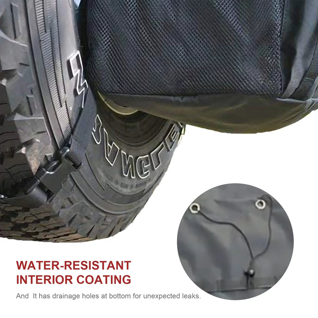 Multi-Pocket Spare Tire Trash Bag - Car Backpack Cargo Storage and Gear Organizer for Camping and Off-Road Travel