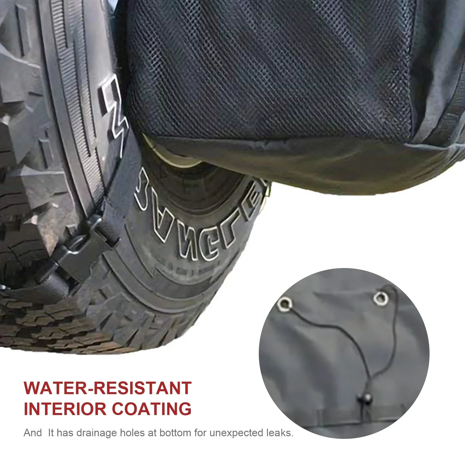Multi-Pocket Spare Tire Trash Bag - Car Backpack Cargo Storage and Gear Organizer for Camping and Off-Road Travel