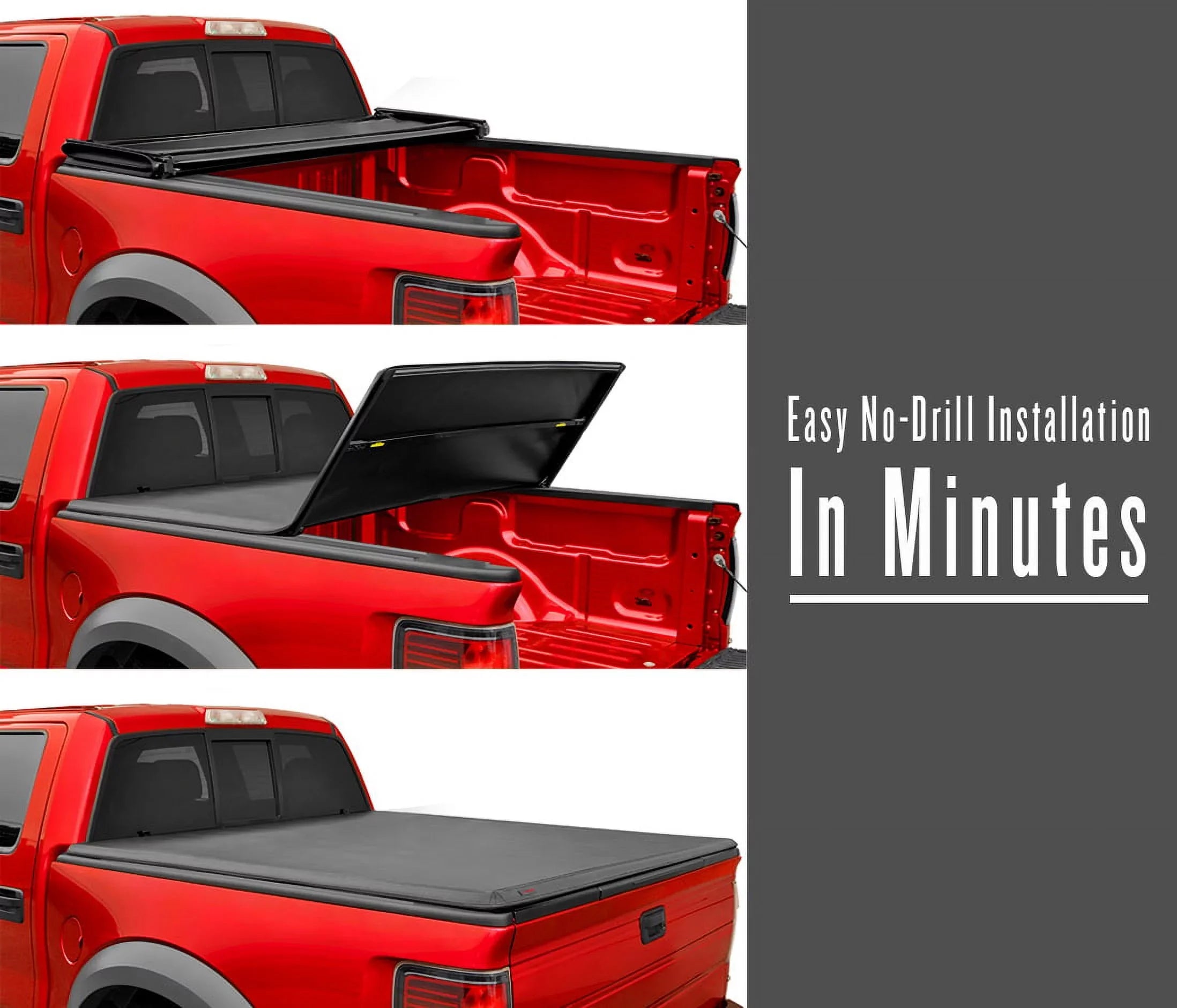 MaxMate Soft Tri-fold Truck Bed Tonneau Cover Compatible with 2017-2024 Honda Ridgeline | 5'4" (64") Bed | TCH371065