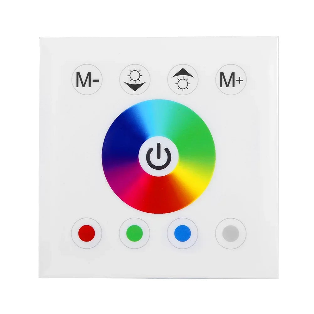 Jadeshay Panel Controller Wall Mounted Colorful   Touch Panel Controller Dimmer Switch for  Strip Light(white)