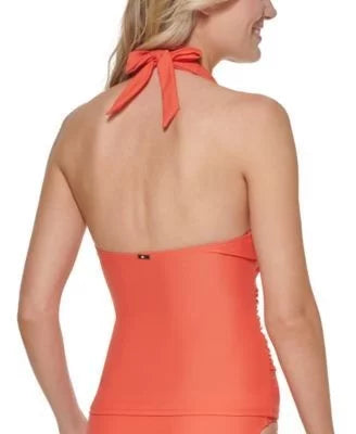 Tommy Hilfiger  Ruched Halter Tankini Swim Top,  X-Large
