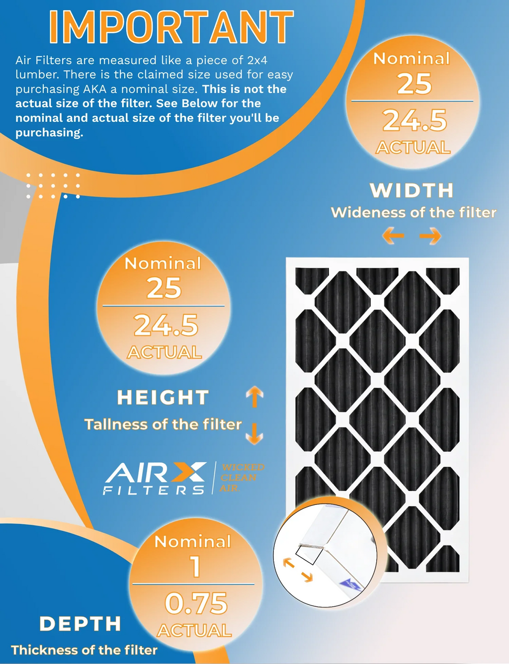 25x25x1 Air Filter  8 Rating, 12 Pack of Furnace Filters Comparable to  700,  5, Pet Odor Retention Filters - Made in  by     .