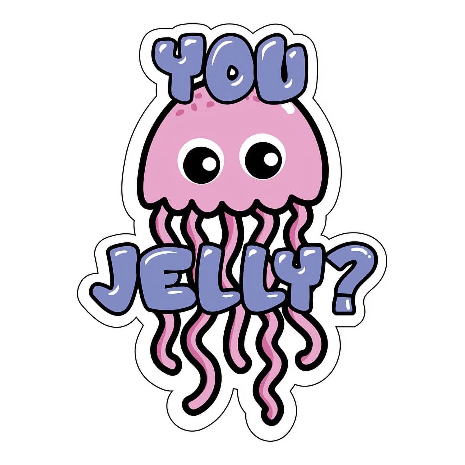 Slick Woody's 60" You Jelly Vinyl Underwater Pool Mat Tattoo in Pink/Purple