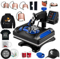 Blue Heat Press Machine 8 in 1, 12 x 15 Inches Sublimation Transfer Printer, Digital Precise  Control Printing, 360 Swing Away Vinyl Transfer Printer for T-Shirts, Canvas Bag, Pillow, Banner