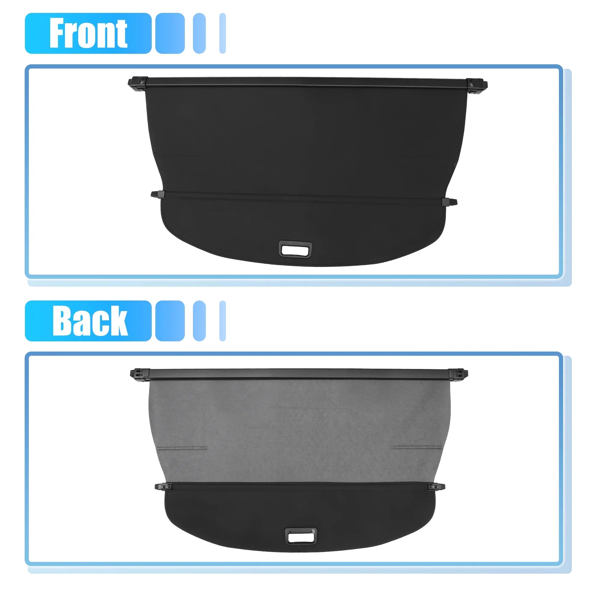 Unique Bargains Retractable Cargo Cover Rear Trunk cover Shield Shade Ajustable Fit for Nissan Rogue 2021-2024 Black