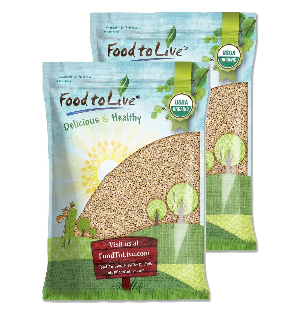 Organic Pearl Barley, 24 Pounds — Non-, Kosher, Raw, Vegan — by Food to Live