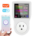 Carevas Wifi Intelligent Power Socket Electricity Power Monitor Multi-energy Monitoring Meter 2.4 inch Color Screen Mobilephone  Remote Controlling Device