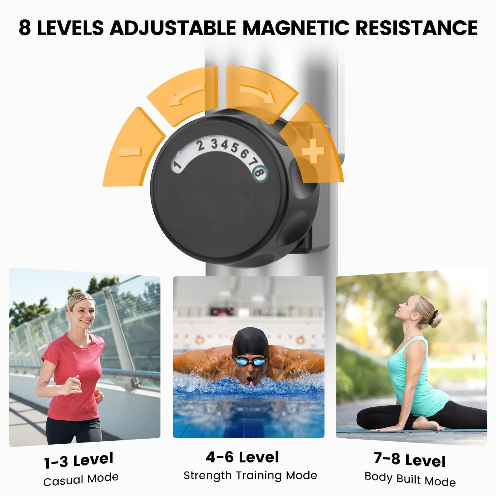 Elliptical Machine, Neche Magnetic Elliptical Trainer Fitness Equipment for Home Gym Cardio Workout 265lb
