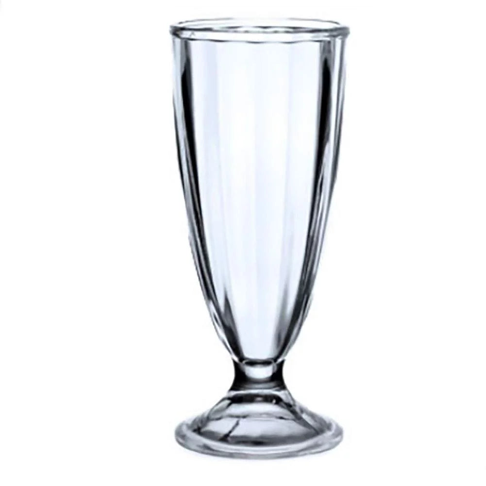 Retro Vintage Soda Fountain Design Milk Shake Ice Cream Soda Malted Smoothie Parfait Iced Tea Glasses 12 oz 6