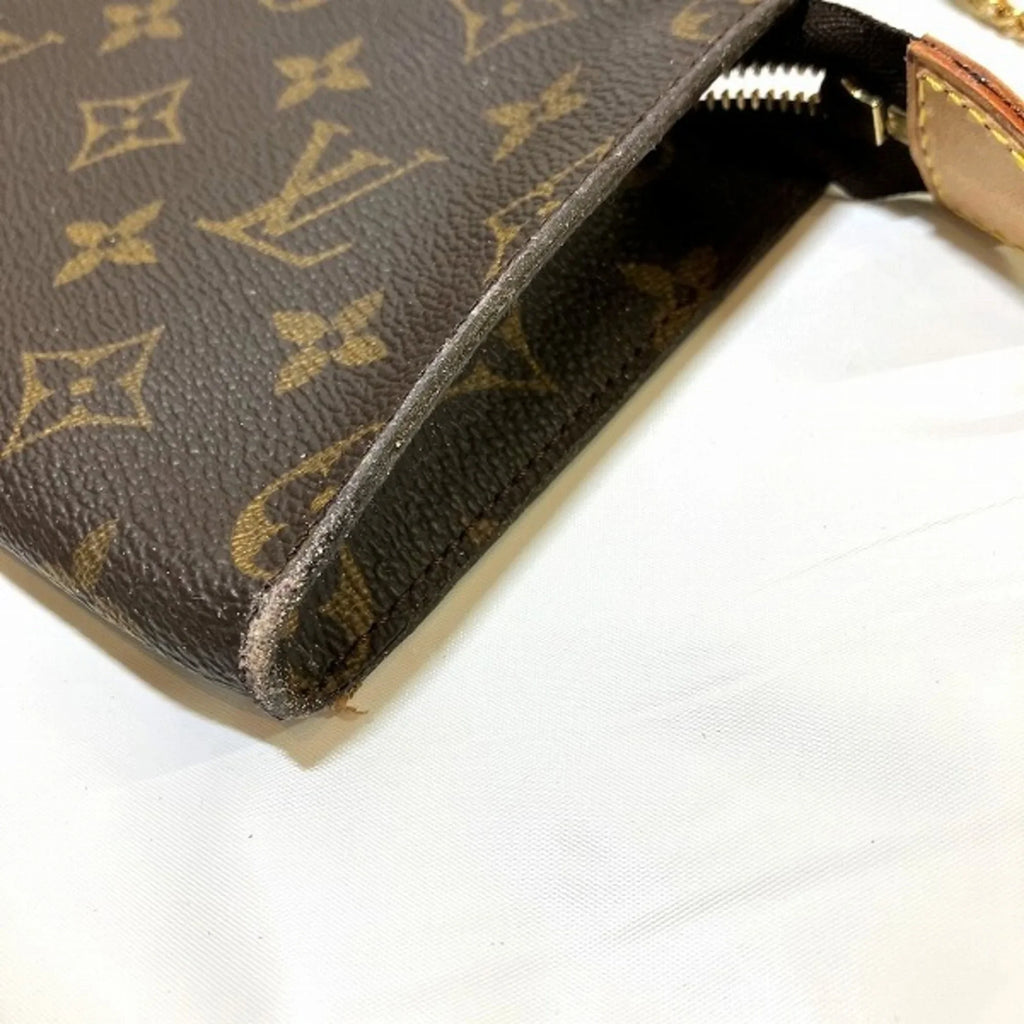 Pre-Owned Louis Vuitton Monogram Petit Baguette  M42238 with Pouch Bag Tote Shoulder Ladies (Fair)