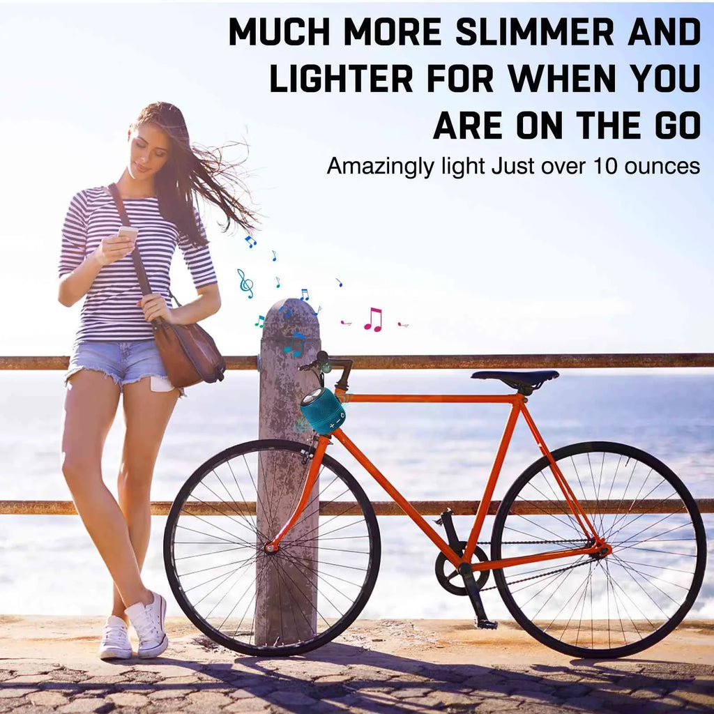Bluetooth Speaker: Powerful Stereo Sound, IPX7 Waterproof, True Wireless Stereo Pairing, Portable Design, Latest Bluetooth V5.2 - Perfect for Mi Max 3, Beach, Outdoor, Home, Parties, Scooter - Blue