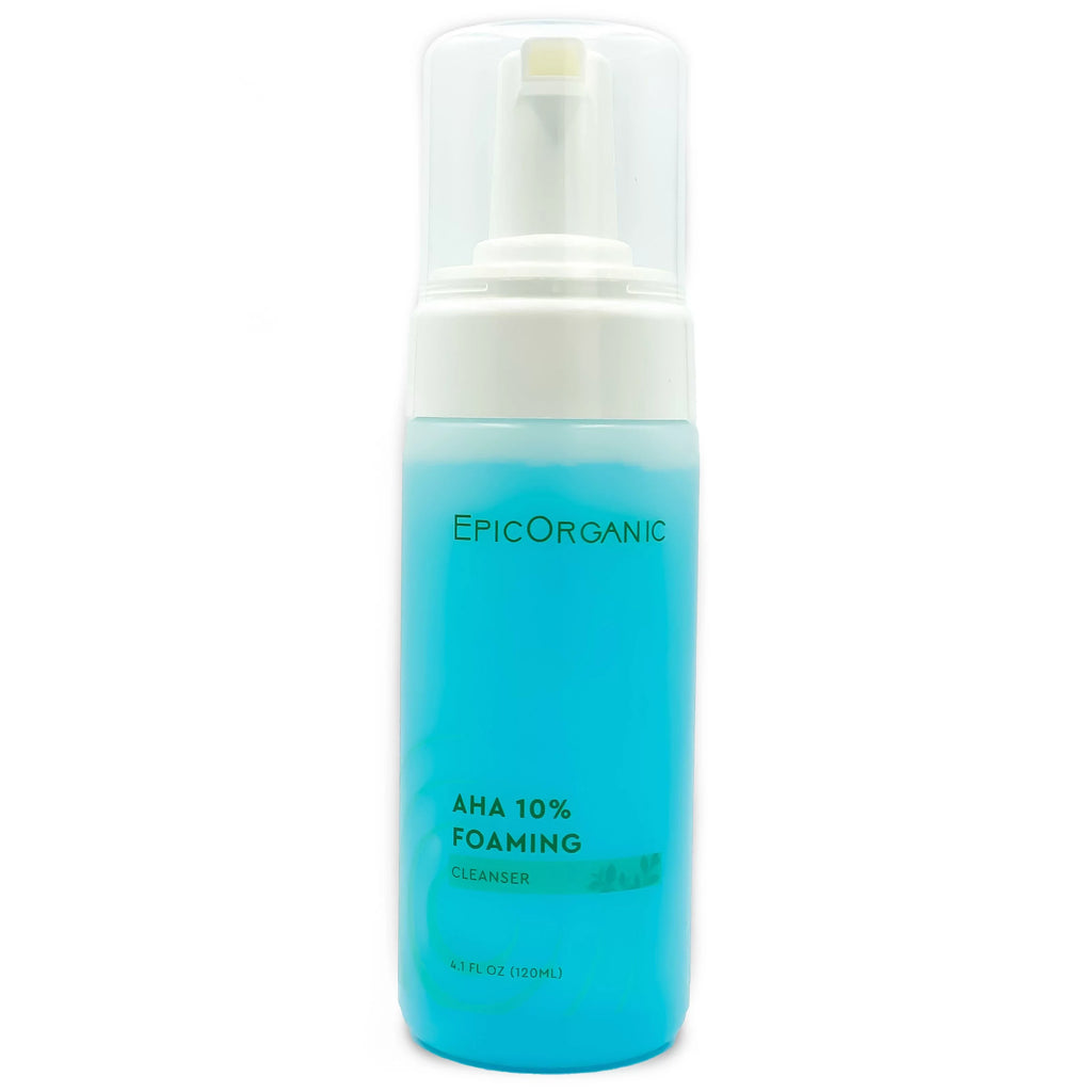 Epic Organic Aha Foaming Facial Cleanser (4.1 oz) with 10% Glycolic Acid