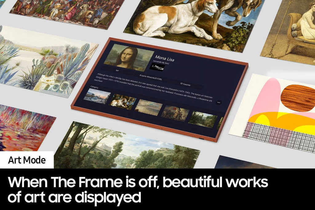 50-Inch Class  The Frame Series - Quantum  Smart  with a Samsung -SCFA50WTB 50" The Frame Customizable Bezel - Modern White (2022)