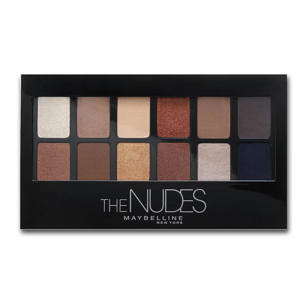 Maybelline The Nudes Eyeshadow Palette Makeup, 12 Pigmented Matte  and  Shimmer Shades, Blendable Powder, 1 Count