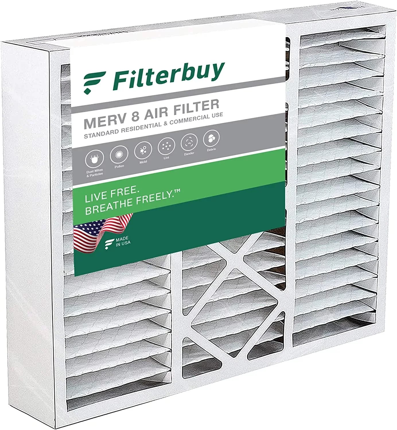Filterbuy 19x20x5  8 Pleated   Furnace Air Filters for Bryant/Carrier FILXXFNC0021, Day & Night, and Payne (1-Pack)