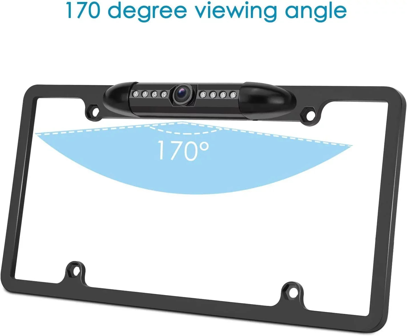 Backup Camera Rearview License Plate Frame for  KWV25BT -V25BT Black