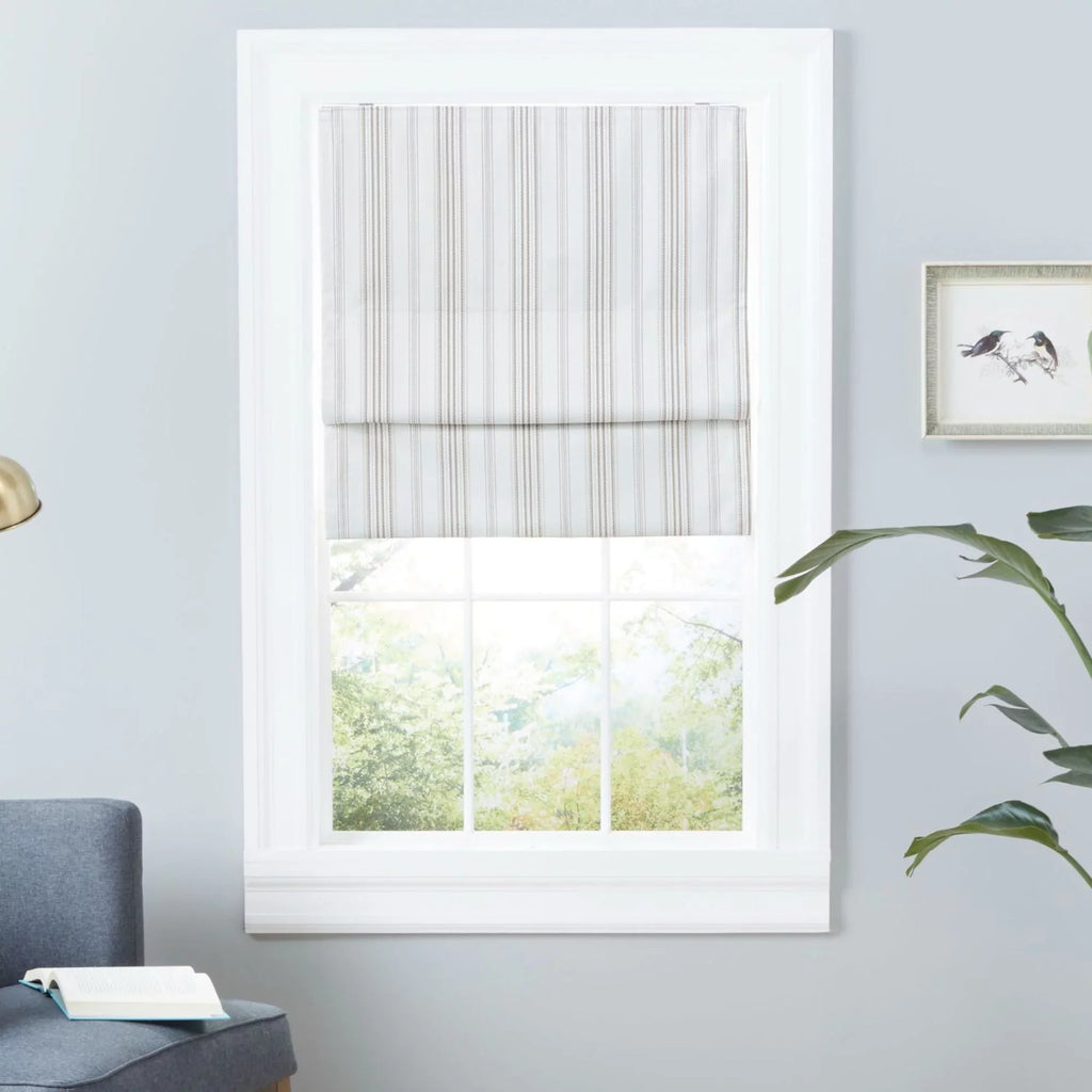 Exclusive Home Ricardo Total Blackout Roman Shade, 31"x64", Natural
