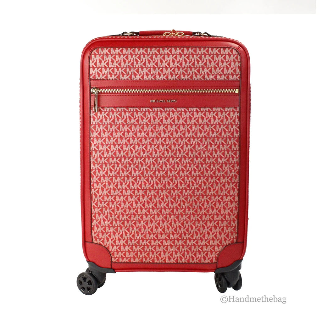 Michael Kors Travel Small Red Trolley Rolling Suitcase