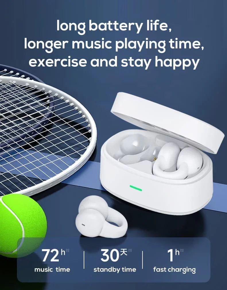 Wireless Ear-Clip  Earphones for Samsung Galaxy XCover / XCover6 Pro - Bluetooth Earbuds True Stereo Charging Case Hands-free Mic Headset for Samsung Galaxy XCover / XCover6 Pro