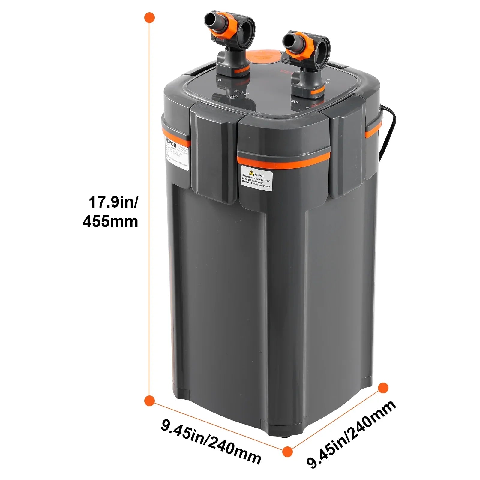 15w  Lamp 120 Gallon Aquarium Canister Filter Fish Tank Quiet