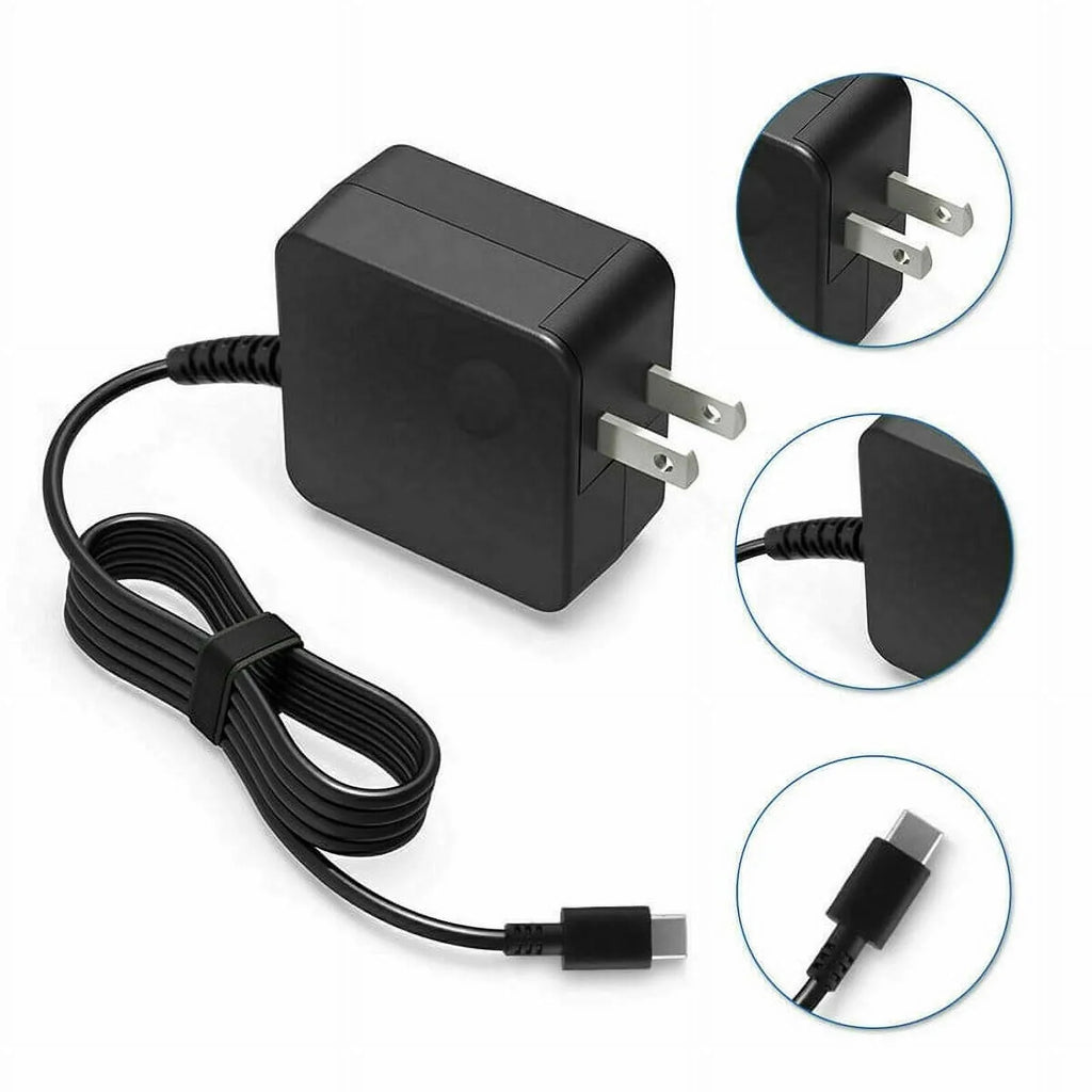 Nuxkst 65W Max Type-C Adapter for Dell  13 7390 2-in-1 Power Supply