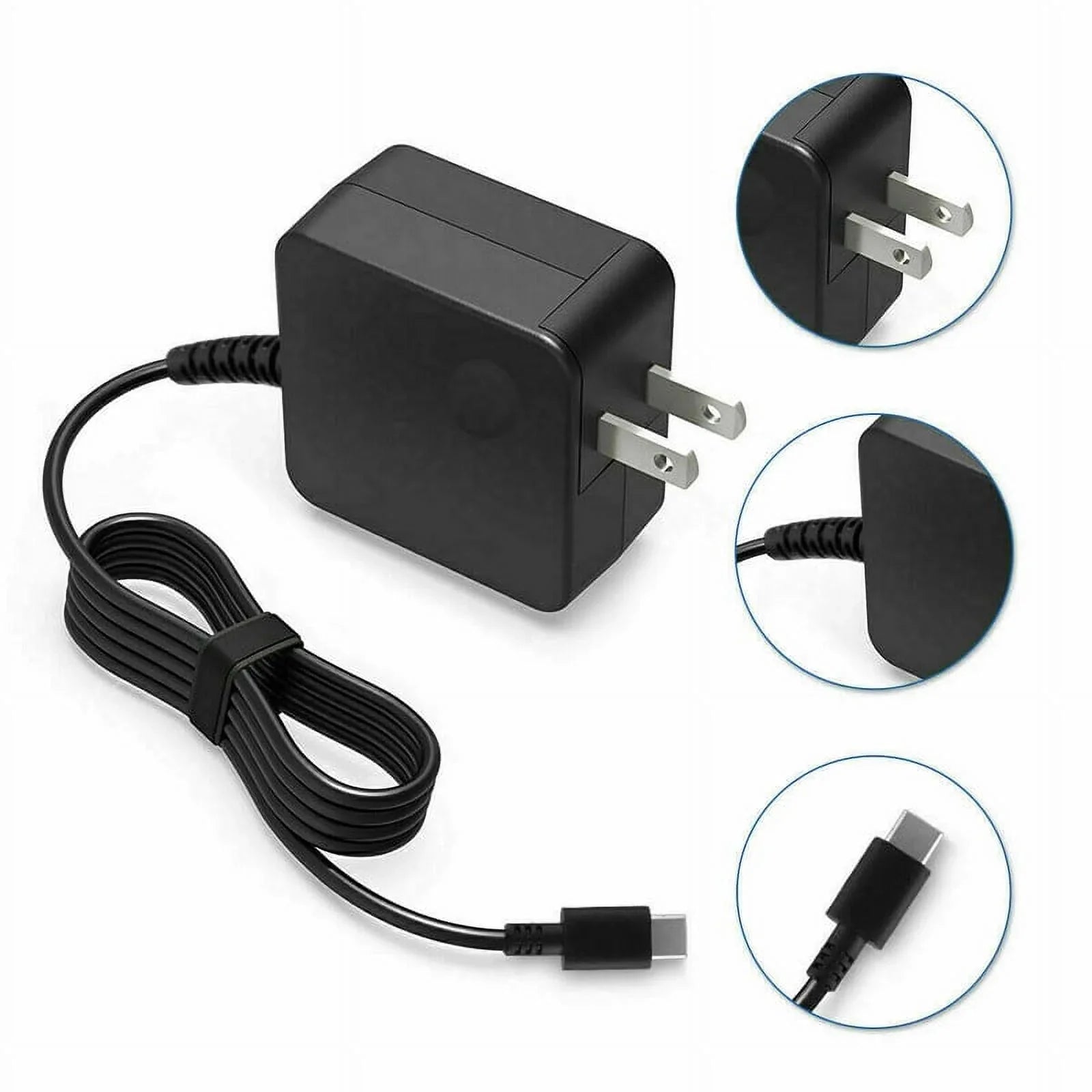 Nuxkst 65W Max Type-C Adapter for Dell  13 7390 2-in-1 Power Supply