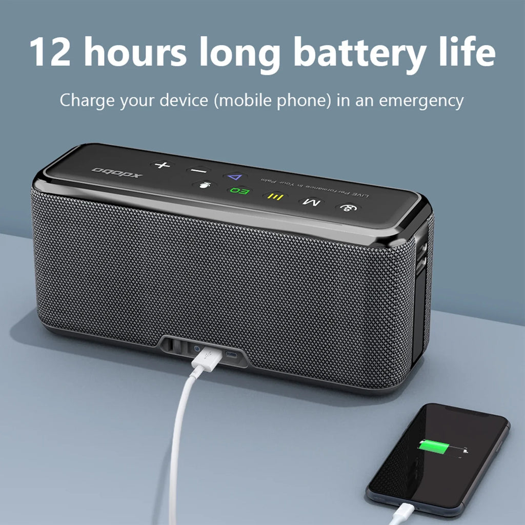 Tomshine  X8  Portable Wireless Speaker 100W, IPX5 Waterproof, Stereo, HiFi Sound, // Card, Subwoofer, Party Use