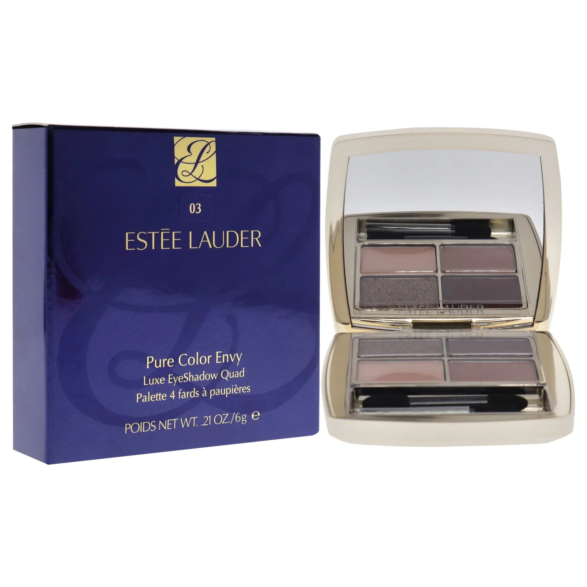 Estee Lauder Pure Color Envy Luxe Eyeshadow Quad - 03 Aubergine Dream , 0.28 oz Eye Shadow