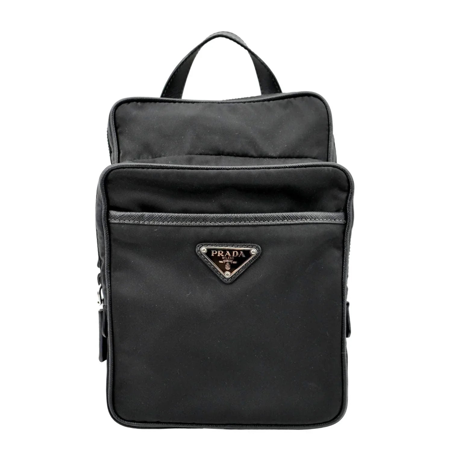 Pre-owned  2vz026 Nylon Backpack Bag Black